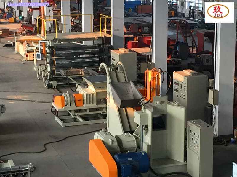 Damping sheet extruder production line